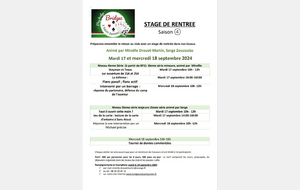 Stage de Rentrée